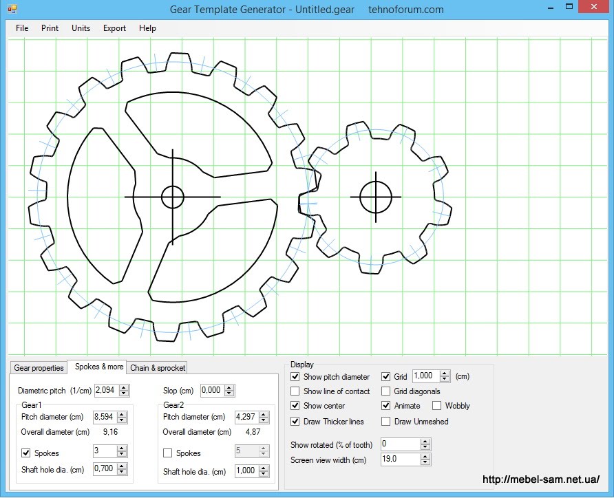 gears template generator printable